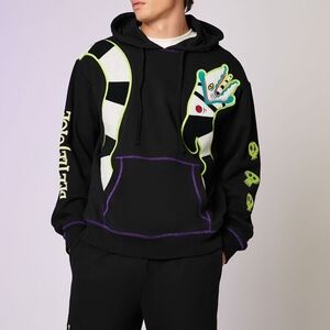 Beetlejuice Beetlejuice Sandworm Chenille Patch Hood Black Graphic